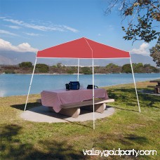 Z-Shade 10' x 10' Angled Leg Instant Shade Canopy Tent Portable Shelter, Red